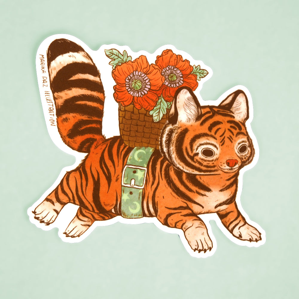 
            
                Load image into Gallery viewer, Tiger Blossom - Deluxe Vinyl Sticker
            
        