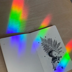 Lunar Fox - Rainbow Suncatcher Sticker