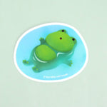 Floating Animals Vinyl Sticker - Frog