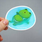 Floating Animals Vinyl Sticker - Frog