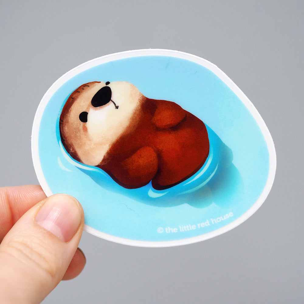 Floating Animals Vinyl Sticker - Otter