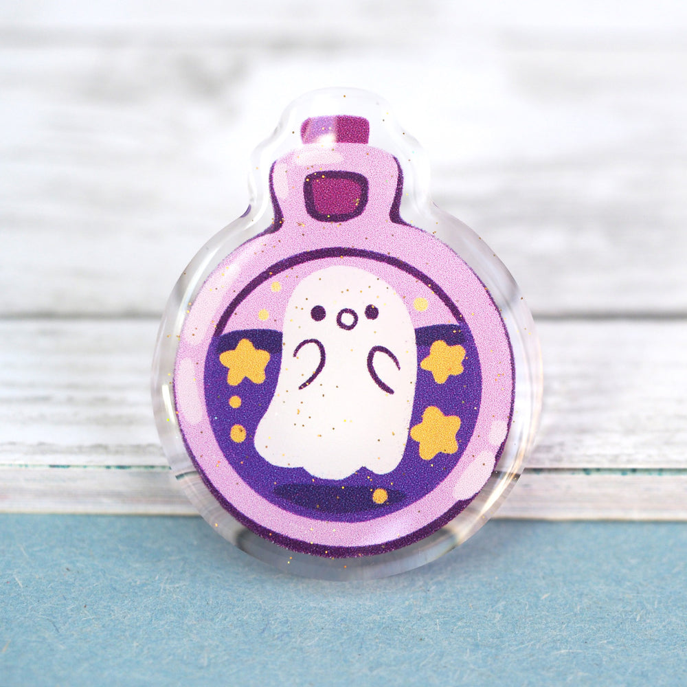 Ghost in a Bottle - Acrylic Pin