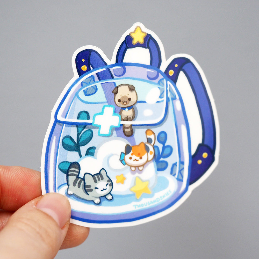 Vinyl Sticker (Transparent) - First Meow Kit (Kittens Bag)