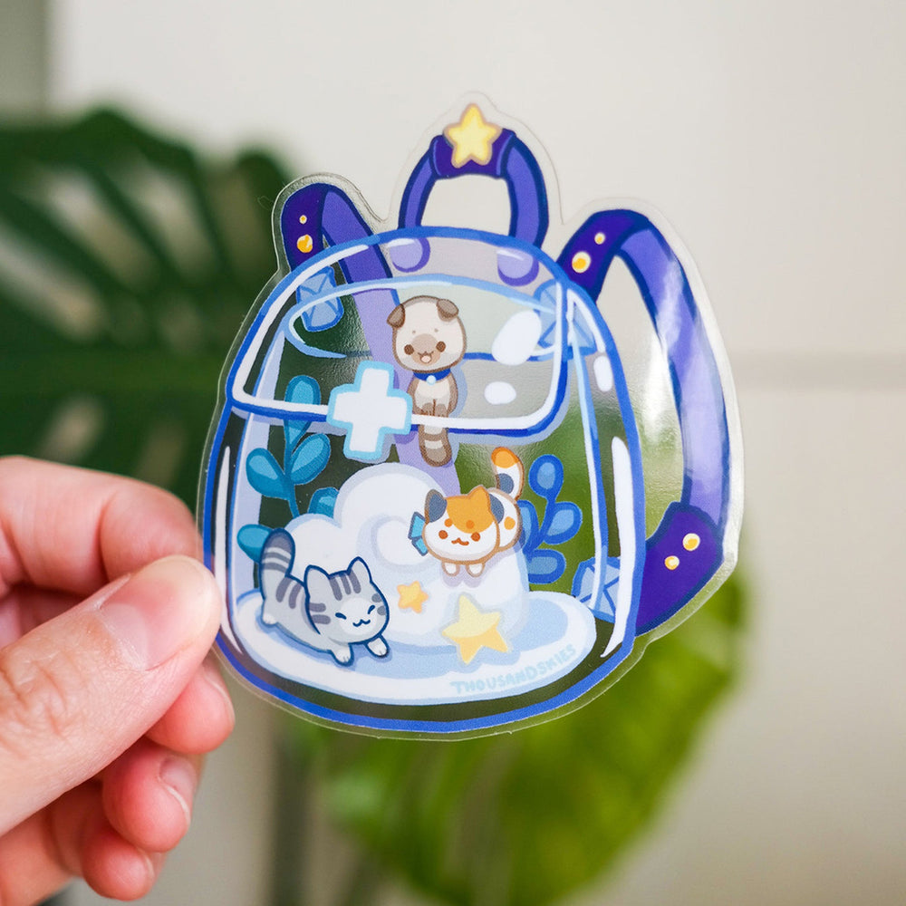 Vinyl Sticker (Transparent) - First Meow Kit (Kittens Bag)