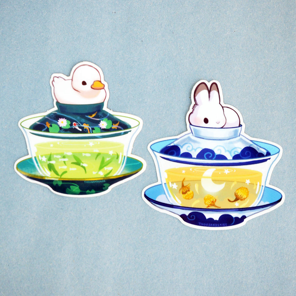 Vinyl Sticker (Transparent) - Gaiwan - Duck Green Tea