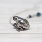 Silver Dart Frog Necklace