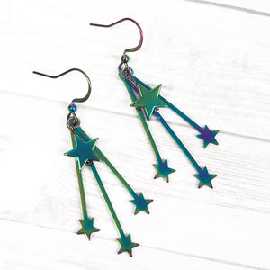 
            
                Load image into Gallery viewer, Aurora Borealis Falling Stars Earrings
            
        