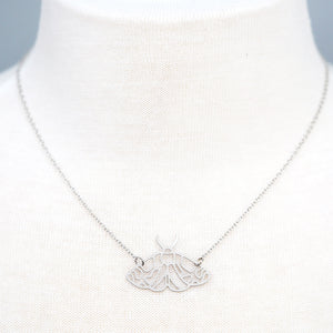 Silver Tiger Moth Necklace