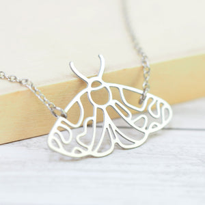 
            
                Load image into Gallery viewer, Silver Tiger Moth Necklace
            
        