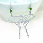 Silver Luna Moth Necklace