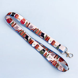 Book Cats Lanyard