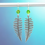 Silver Fern Leaf Earrings