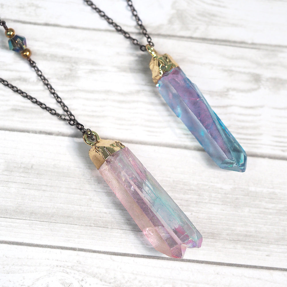Iridescent Unicorn Crystal Necklace