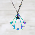 Aurora Borealis Falling Stars Necklace