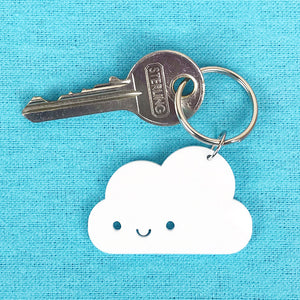 Happy Clouds Keychain