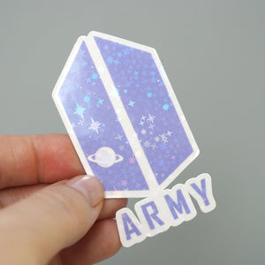 Sparkle Sticker - BTS ARMY Shield