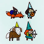 Gnome Forest Heroes - Vinyl Sticker Set