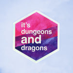 It's Dungeons AND Dragons Bisexual - Holographic Vinyl Sticker