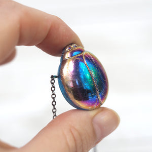 
            
                Load image into Gallery viewer, Magic Glass Beetle Necklace - Blue &amp;amp; Purple
            
        