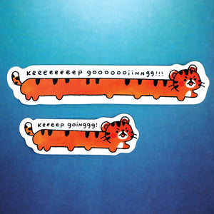 
            
                Load image into Gallery viewer, Keep Going! Long Tiger - Vinyl Sticker
            
        