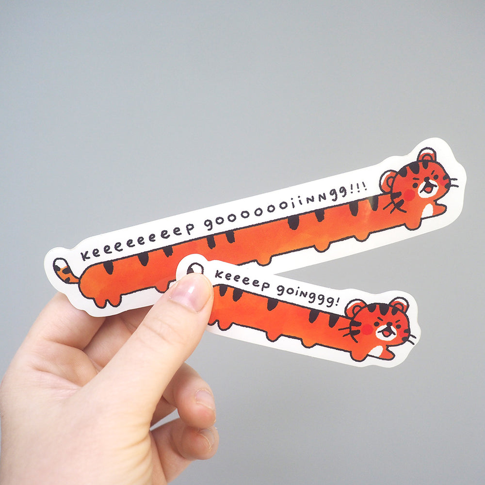 
            
                Load image into Gallery viewer, Keep Going! Long Tiger - Vinyl Sticker
            
        