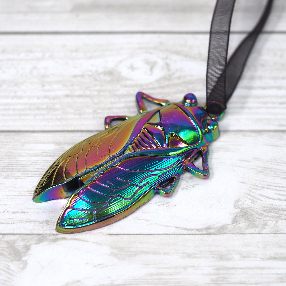 Giant Cicada - Iridescent Rainbow Ornament