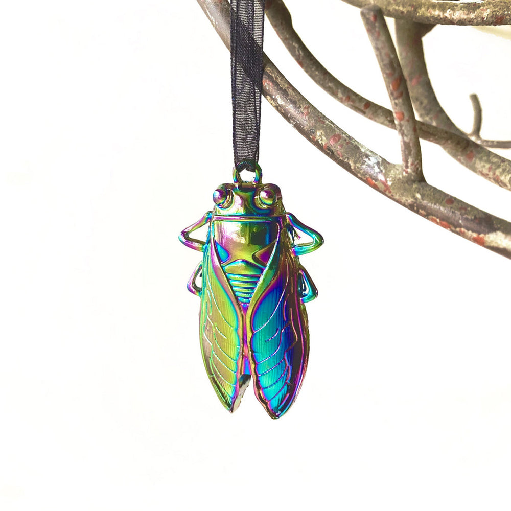 Giant Cicada - Iridescent Rainbow Ornament