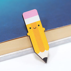 Happy Pencil Wooden Pin