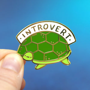 Introvert Turtle - Metal Enameled Pin
