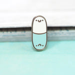 Happy Pill - Mini Metal Enameled Pin