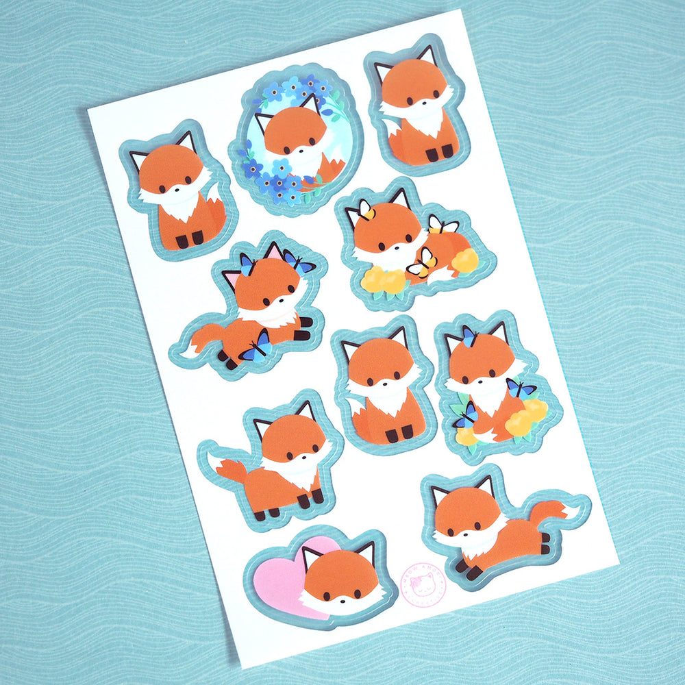 
            
                Load image into Gallery viewer, Foxes - Vinyl Sticker Sheet
            
        