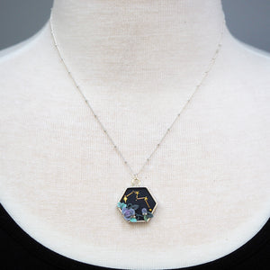 
            
                Load image into Gallery viewer, Constellation Hexagon Necklace - Casssiopeia
            
        