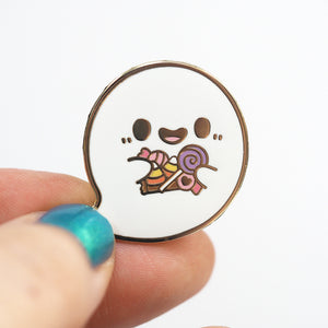
            
                Load image into Gallery viewer, Candy Ghost - Metal Enameled Pin
            
        