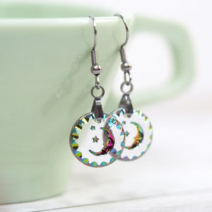 
            
                Load image into Gallery viewer, Vintage Glass Moon Earrings
            
        