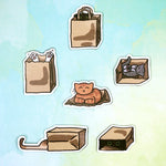 Cats In Bags Magnet Set