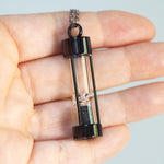 Iceland Black Sands of Time Hourglass Necklace - Black