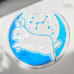 Moon Bunny - Rainbow Suncatcher Sticker