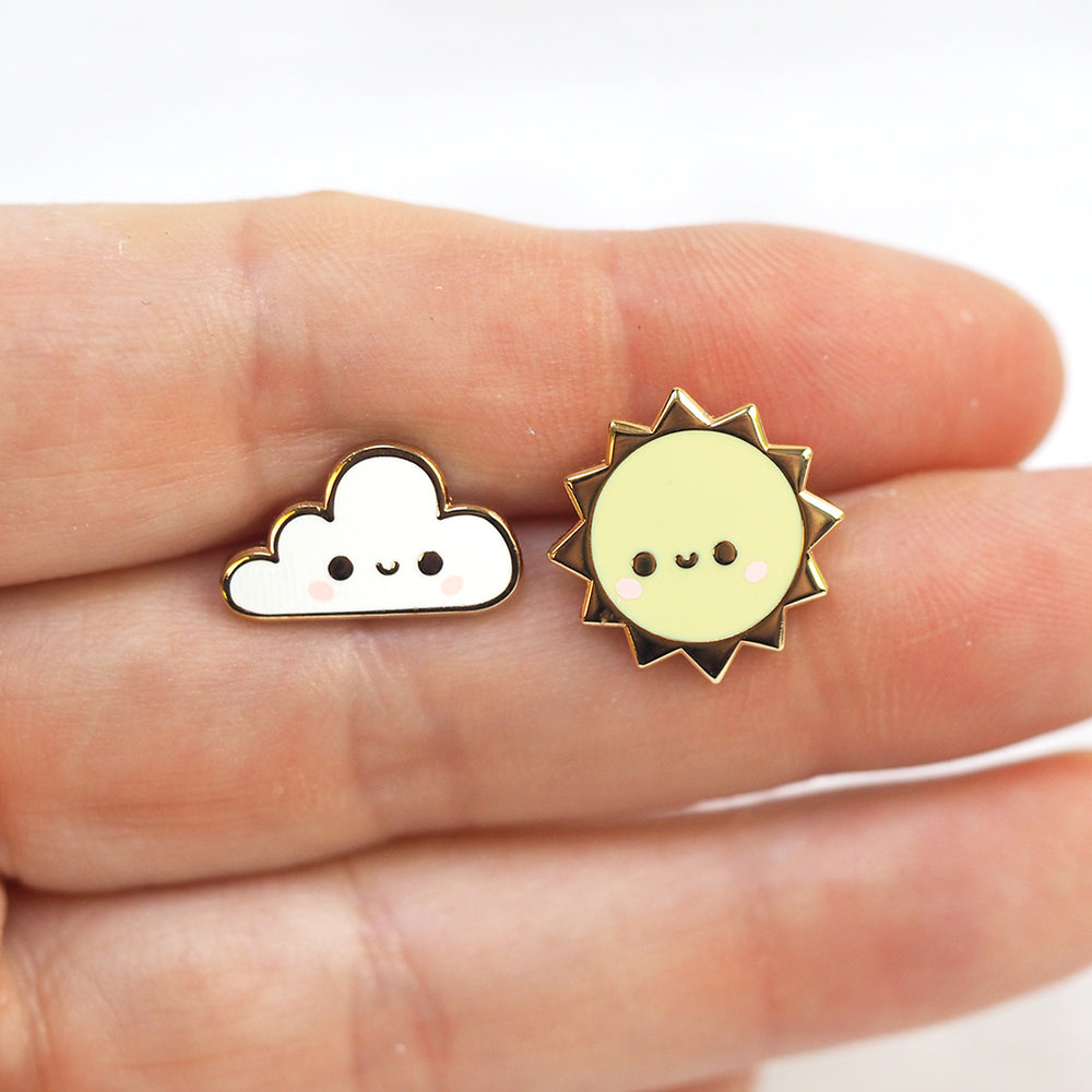 Kawaii Cloud - Mini Metal Enameled Pin