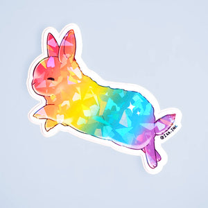
            
                Load image into Gallery viewer, Rainbow Pride Bunny - Sparkle Vinyl Sticker
            
        