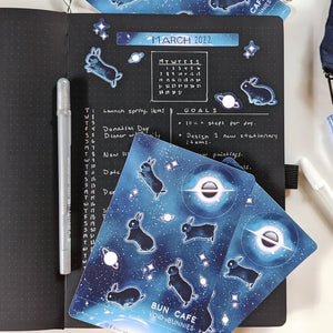 Celestial Journal, Journal 6x4 Handmade, Galaxy Journal, Moon Journal 