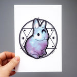 Signed Fine Art Print - Light Cosmic Bunny
