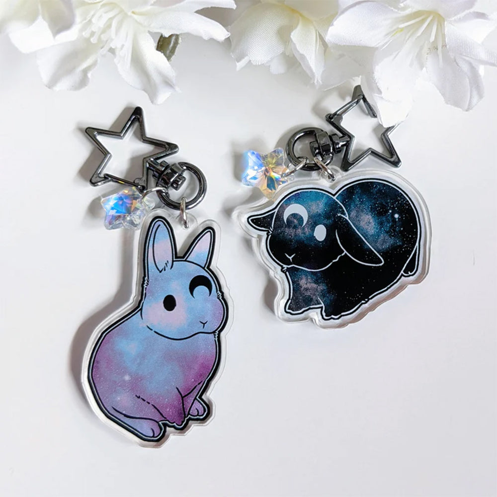 
            
                Load image into Gallery viewer, Cosmic Bunny (Light) - Keychain / Keyring
            
        