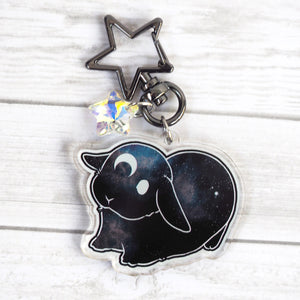 Cosmic Bunny (Dark) - Keychain / Keyring