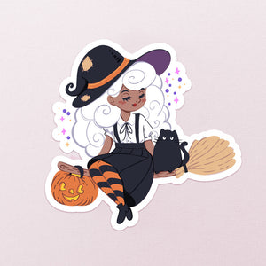 
            
                Load image into Gallery viewer, Black Girl Magic Witch - Vinyl Sticker
            
        