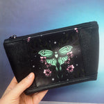 Limited Edition: Moth Zippered Travel Bag/ Cosmetics Carrier