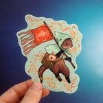 Unlikely Friends Otter & Fish - Deluxe Vinyl Sticker