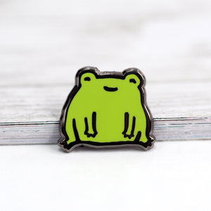 
            
                Load image into Gallery viewer, Happy Little Frog - Metal Enameled Pin
            
        