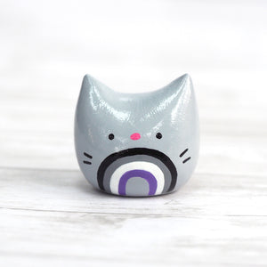 Rainbow Pocket Kitty! Figurine - Asexual