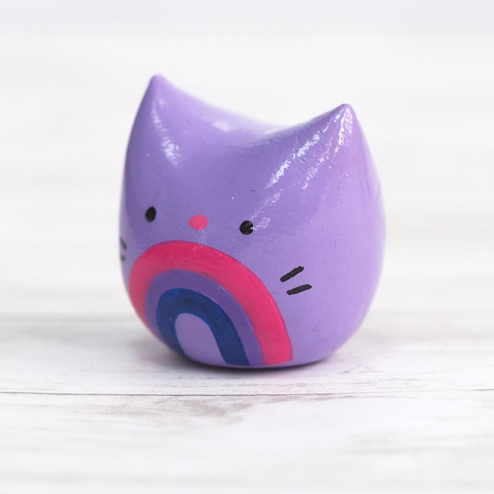
            
                Load image into Gallery viewer, Rainbow Pocket Kitty! Figurine - Bisexual
            
        