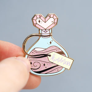 
            
                Load image into Gallery viewer, Kindness Potion - Glitter Metal Enameled Pin
            
        